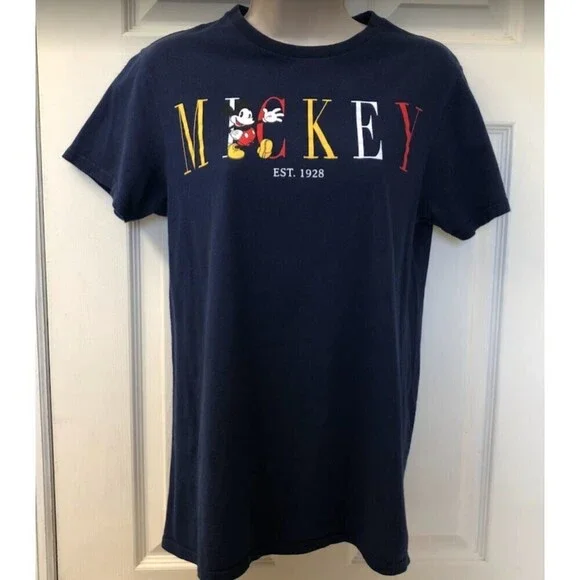 Disney Mickey Mouse Women's Blue Graphic T-Shirt Size Small - Picture 4 of 6